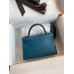 Hermes Kelly Mini II Sellier Handmade Bag In Colvert Ostrich Ostrich Leather