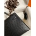 Hermes Kelly Mini II Sellier Handmade Bag In Black Ostrich Leather