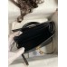 Hermes Kelly Mini II Sellier Handmade Bag In Black Ostrich Leather