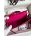 Hermes Kelly Mini II Sellier Handmade Bag In Rose Red Ostrich Leather