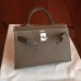 Hermes Kelly Mini II Handmade Bag In Taupe Epsom Leather