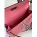 Hermes Kelly Mini II Sellier Handmade Bag In Terre Cutie Ostrich Leather