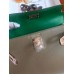 Hermes Kelly Mini II Sellier Verso Handmade Bag in Taupe and Bamboo Epsom Calfskin