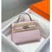 Hermes Kelly Mini II Bag In Mauve Pale Epsom Leather PHW