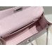 Hermes Kelly Mini II Bag In Mauve Pale Epsom Leather PHW