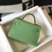 Hermes Kelly Mini II Sellier Bag In Vert Criquet Epsom Leather