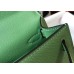 Hermes Kelly Mini II Sellier Bag In Vert Criquet Epsom Leather