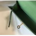 Hermes Kelly Mini II Sellier Bag In Vert Criquet Epsom Leather