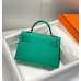 Hermes Kelly Mini II Bag In Vert Jade Epsom Leather GHW