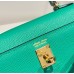 Hermes Kelly Mini II Bag In Vert Jade Epsom Leather GHW