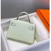 Hermes Kelly Mini II Bag In Vert Fizz Epsom Leather PHW