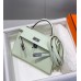 Hermes Kelly Mini II Bag In Vert Fizz Epsom Leather PHW