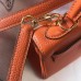 Hermes Mini Kelly 20cm Bag In Orange Clemence Leather