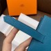 Hermes Bearn Compact Wallet In Blue Izmir Epsom Leather