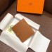 Hermes Bearn Compact Wallet In Gold Epsom Leather