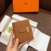 Hermes Bearn Compact Wallet In Gold Epsom Leather