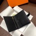 Hermes Bearn Compact Wallet In Black Epsom Leather