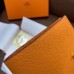 Hermes Bearn Compact Wallet In Orange Epsom Leather