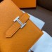 Hermes Bearn Compact Wallet In Orange Epsom Leather