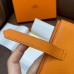 Hermes Bearn Compact Wallet In Orange Epsom Leather