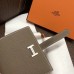 Hermes Bearn Compact Wallet In Taupe Grey Epsom Leather