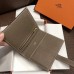 Hermes Bearn Compact Wallet In Taupe Grey Epsom Leather