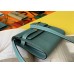 Hermes Kelly Classique To Go Wallet In Blue Jean Epsom Calfskin