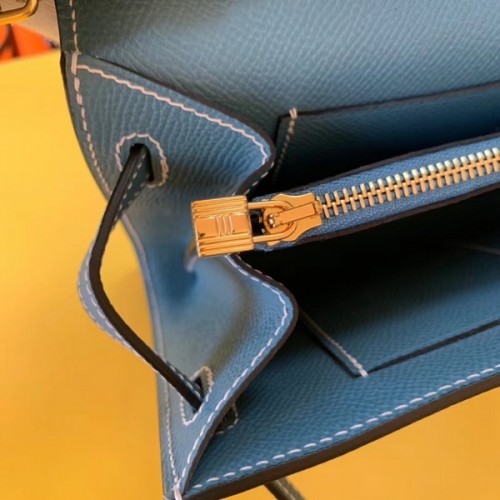 Hermes Kelly Classique To Go Wallet, In Bleu Royal, Blue Epsom Leather –  Found Fashion