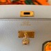 Hermes Kelly Classique To Go Wallet In Blue Zephyr Epsom Calfskin