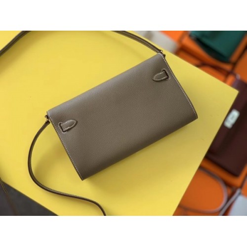 Replica Hermes Kelly Classique To Go Wallet In Gold Epsom Calfskin