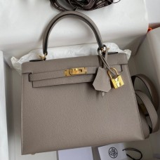 Hermes Epsom Kelly 25cm Sellier Handmade Grey Bag Hermes Epsom Kelly 25cm Sellier Handmade Grey Bag