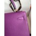 Hermes Kelly Sellier 25CM Handmade Bag In Anemone Epsom Calfskin