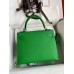 Hermes Kelly Sellier 25 Handmade Bag In Bambou Epsom Calfskin