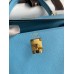 Hermes Kelly Sellier 25 Handmade Bag In Blue Candy Epsom Calfskin