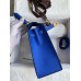 Hermes Kelly Sellier 25CM Handmade Bag In Blue France Epsom Calfskin