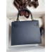 Hermes Kelly Sellier 25cm Handmade Bag In Blue Indigo Epsom Calfskin