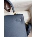 Hermes Kelly Sellier 25cm Handmade Bag In Blue Indigo Epsom Calfskin
