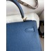 Hermes Kelly Sellier 25CM Handmade Bag In Deep Blue Epsom Calfskin