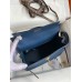 Hermes Kelly Sellier 25CM Handmade Bag In Deep Blue Epsom Calfskin