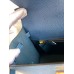 Hermes Kelly Sellier 25CM Handmade Bag In Deep Blue Epsom Calfskin