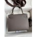 Hermes Kelly Sellier 25CM Handmade Bag In Etain Epsom Calfskin