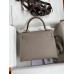 Hermes Epsom Kelly 25cm Sellier Handmade Grey Bag