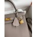 Hermes Epsom Kelly 25cm Sellier Handmade Grey Bag