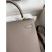 Hermes Epsom Kelly 25cm Sellier Handmade Grey Bag