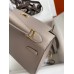 Hermes Epsom Kelly 25cm Sellier Handmade Grey Bag