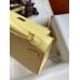 Hermes Kelly Sellier 25cm Handmade Bag In Jaune Poussin Epsom Calfskin