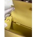 Hermes Kelly Sellier 25cm Handmade Bag In Jaune Poussin Epsom Calfskin