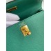 Hermes Kelly Sellier 25CM Handmade Bag In Malachite Epsom Calfskin