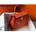 Hermes Orange Epsom Kelly 25cm Sellier Handmade Bag