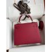 Hermes Kelly Sellier 25 Handmade Bag In Ruby Epsom Calfskin